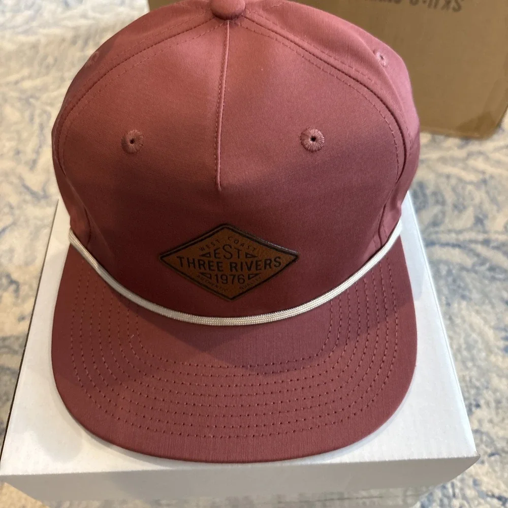 Cap America Hat, Clay Color, Moisture Wicking, Three Rivers Outfitter Logo